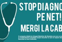 Colegiul Medicilor din Romania a lansat campania de informare publica "Stop diagnostic pe net! Mergi la Cabinet!"